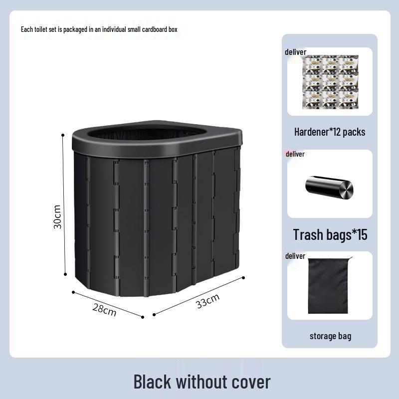 Portable Folding Toilet for Car, RV, and Camping - Adult Lady Travel Gear