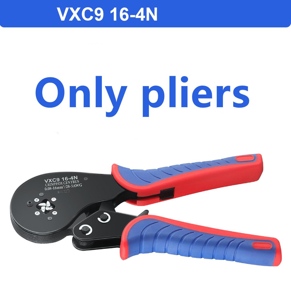 

WOZOBUY Инструменты для обжима с храповым механизмом, VXC9 16-4N Клещи для обжима проводов с квадратными губками AWG 28-5 (0,08-16 мм²) Щипцы для обжима наконечников