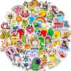 50 Mixed and Matched Web Pictures Stickers Shrimp Skin New Product Cartoon Cute Student Children Reward Stickers