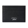 Lira Foil Printed Logo Grain Leather Card Holder Unisex Card Holder Black 867316-AAGA7-1000