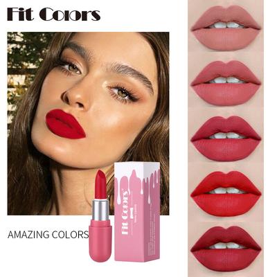 Mini Cápsula Lápiz Labial Mate Mist Velvet Mini Lápiz Labial Portátil Que No Se Decolora