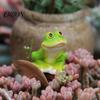 Resin Garden Statues Mini Frog And Turtle Statues, Micro Landscape Animal Ornaments, Small Succulents Planter Embellishments Figurines for Pots