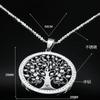 Delicate Hollow Tree of Life Pendant Necklace Stainless Steel Choker Jewelry