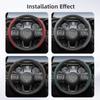 Suitable for Jeep Breathable Hole Leather Steering Wheel Cover Segmented Quick Release Design Non-Slip Durable Compass Renegade Wrangler  Grand C AMU1