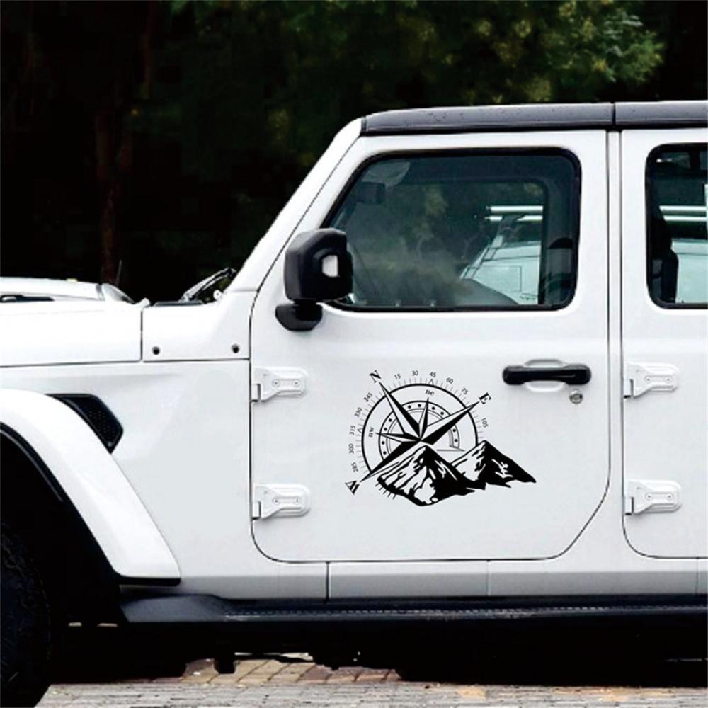 Car Off Road Suv Window Glass Hoods Body Side White Compass Totem Decal Sticker