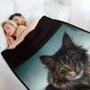 Maine Coon Kat Überwurfdecke Dekorative Stofftiere Niedlich Kariert Riesige Sofa Decken