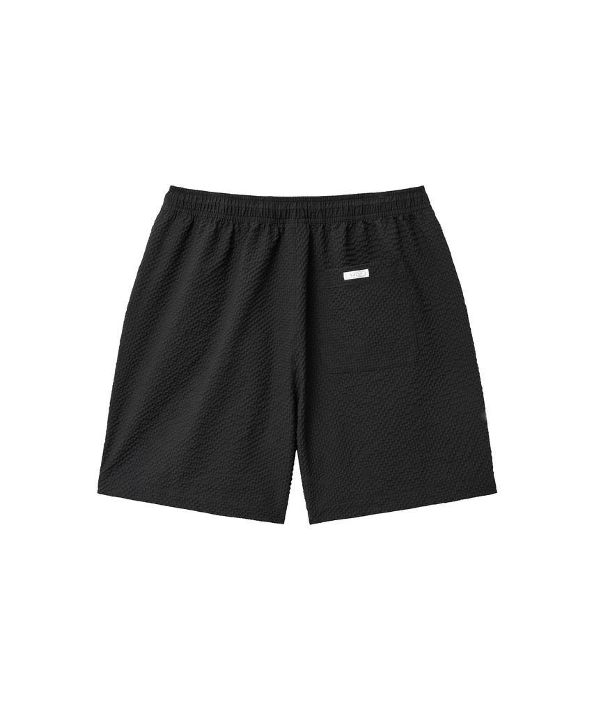 YALE Seersucker Check Shorts_Black