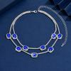 1 st Dammode Geometriskt Dubbellagers Halsband Zirkon Lämpligt för Dejt, Fest, Festival Gåvor-2169
