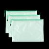 A4 Grid Zipper Bag, File Bag, Transparent Hand-held Storage Bag, Student Stationery Bag, Office Supplies Side-padded Bag