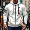Hanoră sport casual pentru bărbați Hanoră cu glugă Cardigan Fermoar Hanoră cu buzunare multiple