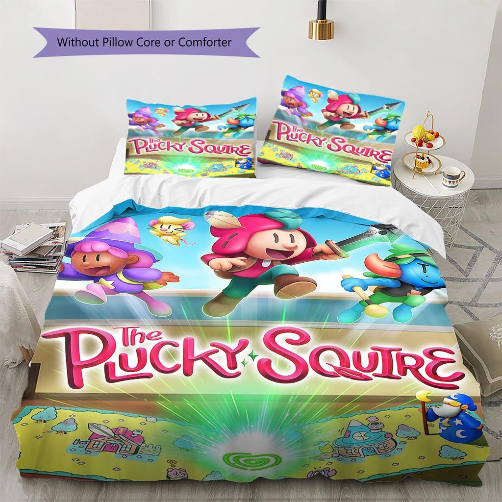 Pluckys Quire Pattern Bedding Quilt Set Quilt Cover Pillowcase Home Decoration Birthday Gift (1 * Duvet Cover + 2 * Pillowcase, Without Core)