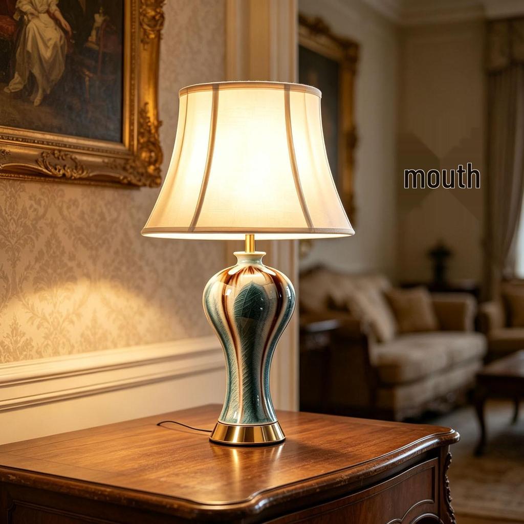 Elegant Chinese Ceramic Table Lamp for Living Room & Bedroom Decor