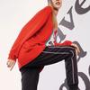 Fila Year Of The Tiger Limited Edition Logo Letter Jacquard Sports Crewneck Sweater Men Sweater Legendary-Red F11U219403F-RD