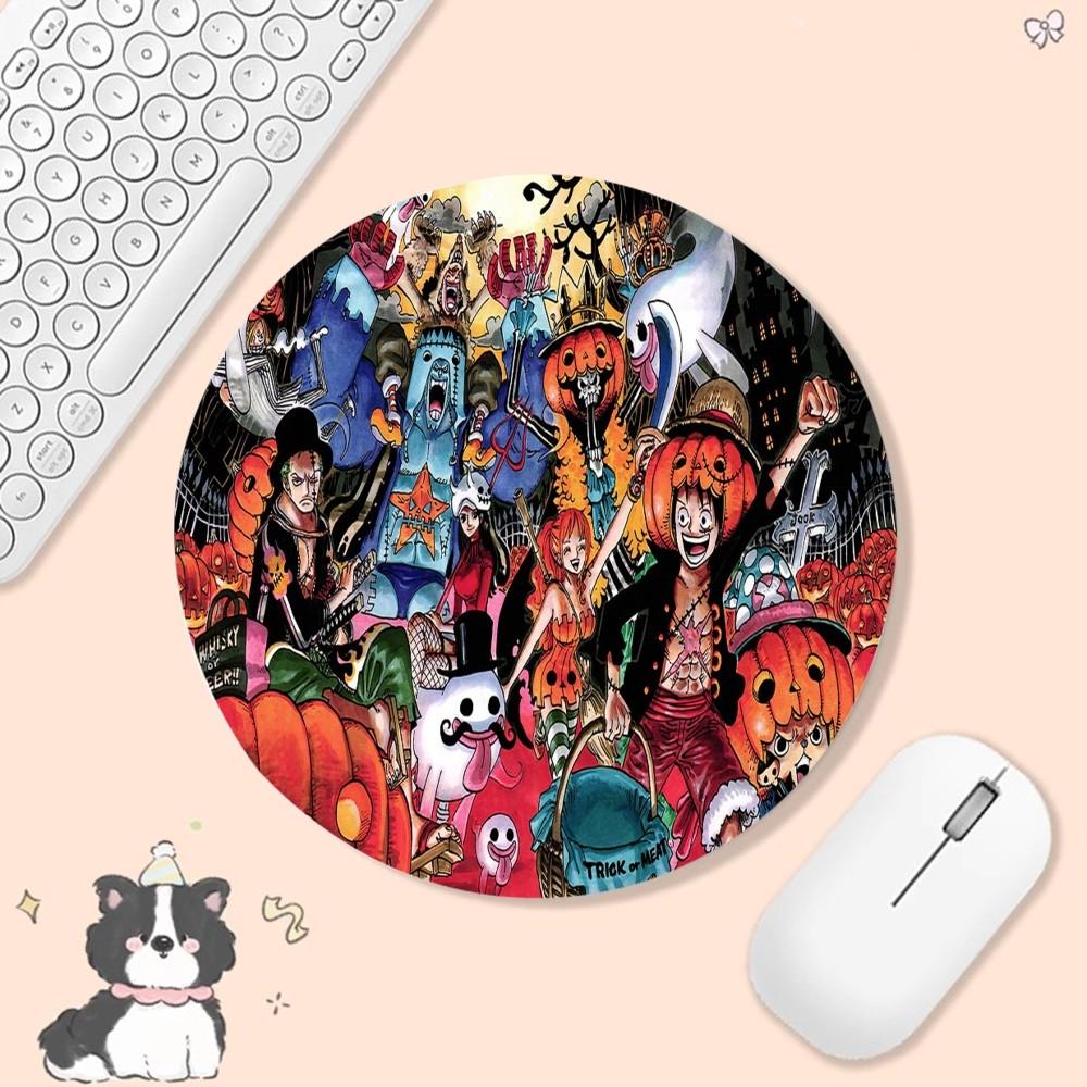 Anime One Pieces Mousepad Anti-Slip Round Speed Version Game Computer Keyboard Office Table Mat PC mat for PC Computer Table