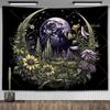 Tarot Tapestry Nordic Flower Series Room Background Cloth Moon Phase Wall Hanging Tapestries Living Room Bedroom Altar Cloths