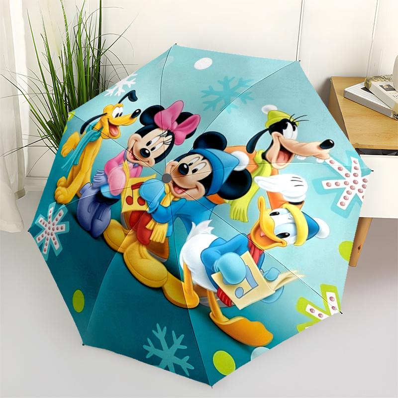 

1pc Mickey Mouse & Friends Winter Christmas Ornament, Perfect Gift for Fans, Everyday Use, Auto Open Close Umbrella Design, Portable Folding