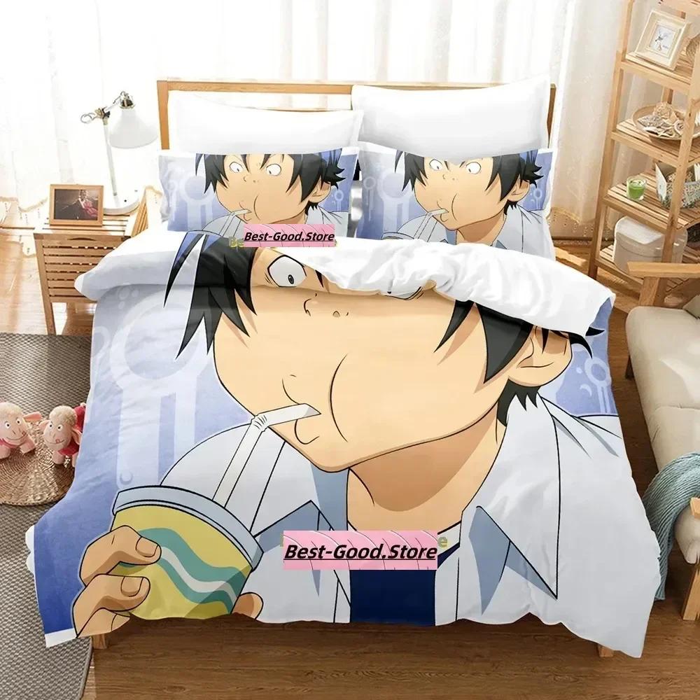 Bakuman Beding Set Printed Bed Linen Set With Pilowcase Soft Duvet Cover Soft Single Double Quen Super King-Sized Dimensionsd Dimensions Adult People