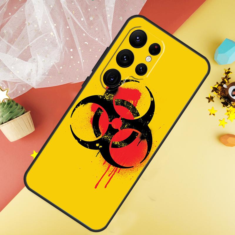 Biohazard Symbol Logo Funda For Samsung Galaxy S24 Ultra S23 S22 Plus S21 S20 FE S8 S9 S10 Note 10 20 Ultra Case