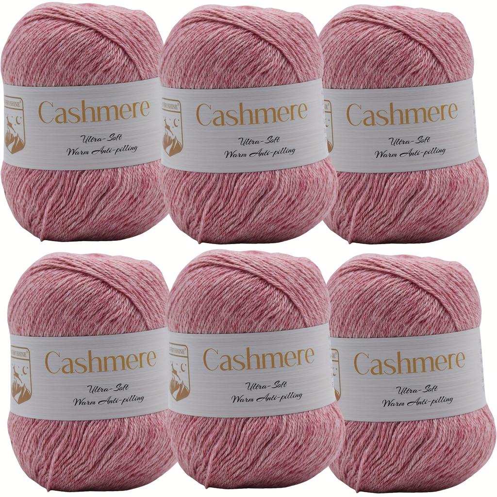 6pcs Cashmere Yarn Set, Ultra-Soft Polyester Blend, 300g/10.58oz Total, for DIY Crochet & Knitting, Warm Hand-Woven Crafts
