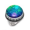 Blue Triplet Opal Gemstone 925 Steling Silver Jewelry Ring Size 8