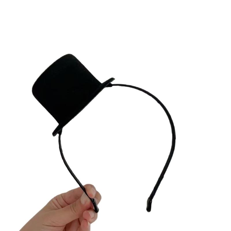2Pieces Small Tall Hat Hairhoop Festival Headwear For Family Activity Gathering Holiday Party Dressingup Headpiece