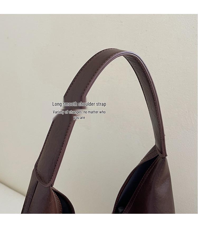 Retro Large Capacity Women's Tote Bag - Autumn/Winter Korean Style, Simple Versatile Single Shoulder Underarm Bag for Casual Commutes