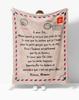 A mia Figlia Lettere Francesi Coperta in Flanella a Mia Figlia Figlio Regalo Coperta Calda per Letto Divano Divano Regalo di Compleanno Decorazione Casa