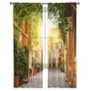 Rom Italien Römisches Gebäude Roma Alte Straße Chiffon Transparente Vorhänge für Wohnzimmer Schlafzimmer Fenstervorhang Voiles Tüll Cortinas