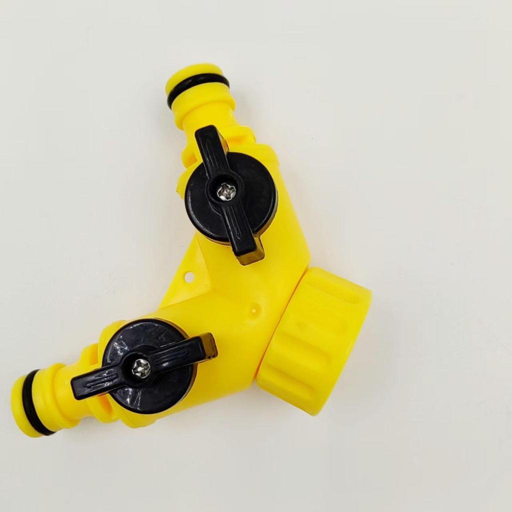 Y-Shaped Double Nipple Splitter Valve, 4-Point/6-Point, One-to-Two Connector Faucet Switch