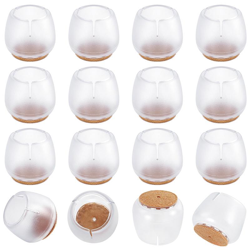 16 bucăți din silicon pentru picior de masă și scaun, pentru picioare, capace Capace pătrate, șosete, pentru picioare, anti-alunecare, pentru mobilier.