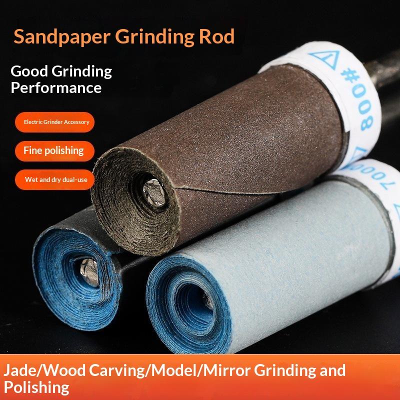 Wet Dry Sandpaper Grinding Sticks Assorted Grit Polishing Tools for Wood Carving Plastic Grinding Model Making Hobby Projects