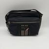 [Pre-Owned] Casual Woven Stripe Zipper Adjustable Shoulder Strap Nylon Camera Bag - Good #N86W0R