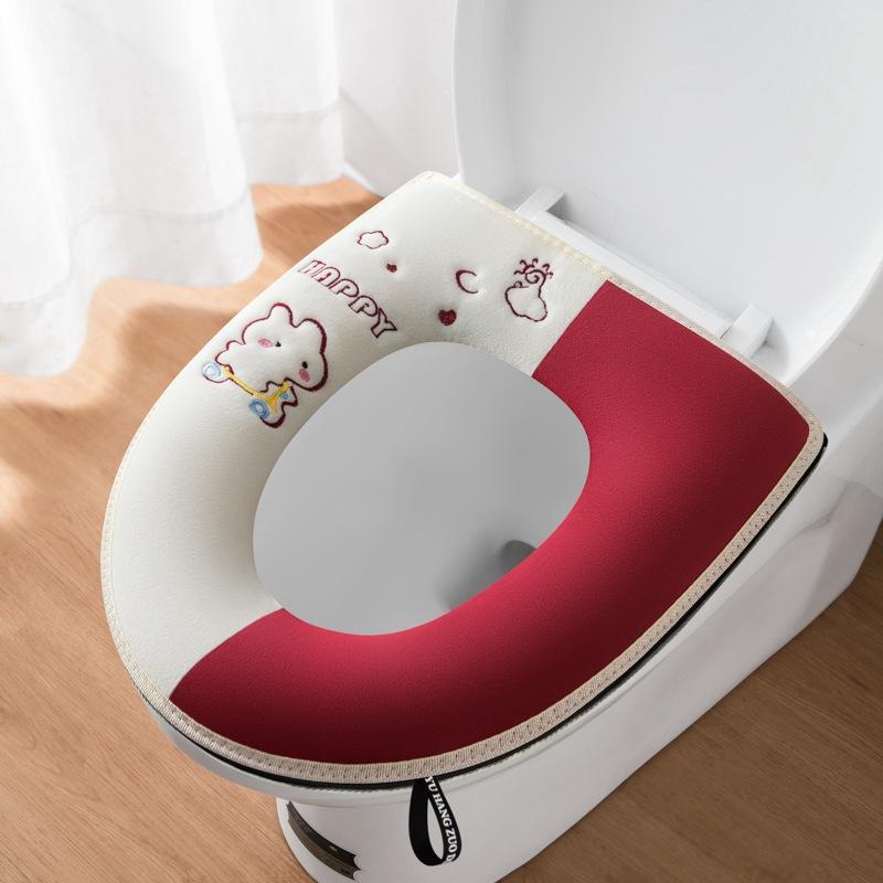

Hand toilet seat comfortable toilet cover zipper toilet seat waterproof toilet seat seat seat thickened toilet cover