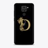 Shell For Xiaomi Redmi Note 11 10 9 8 7 Pro Max 9T 8T 9S Case for Redmi 10 9 8 9C 9A 8A 7A Luxury Golden yellow Crown Letter A-Z