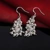 Heißes Silber Farbe Kreative Traubenperlen Hängeohrringe für Frau Mode Party Feine Geschenke elegant edel Schmuck
