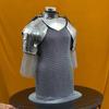 Royal Women's Chainmail Armor Set Elegant Medieval Battle Gear with Pauldrons Gorget for LARP, Cosplay Historical Reenactments