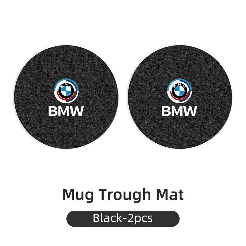

New Car Carbon Leathe Coasters Pads Centre Console Cup Non-Slip Mats For BMW E91 E30 G20 X3 X5 M5 M3 E46 E90 E60 F10 E39 F