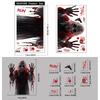 2025 Halloween Static Cling Stickers Scary Ghost Woman Bloody Handprint Window Decals For Spooky Party Home Decor