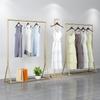 Gold Floor-Standing Hanging Rack for Women's Clothing Store Display