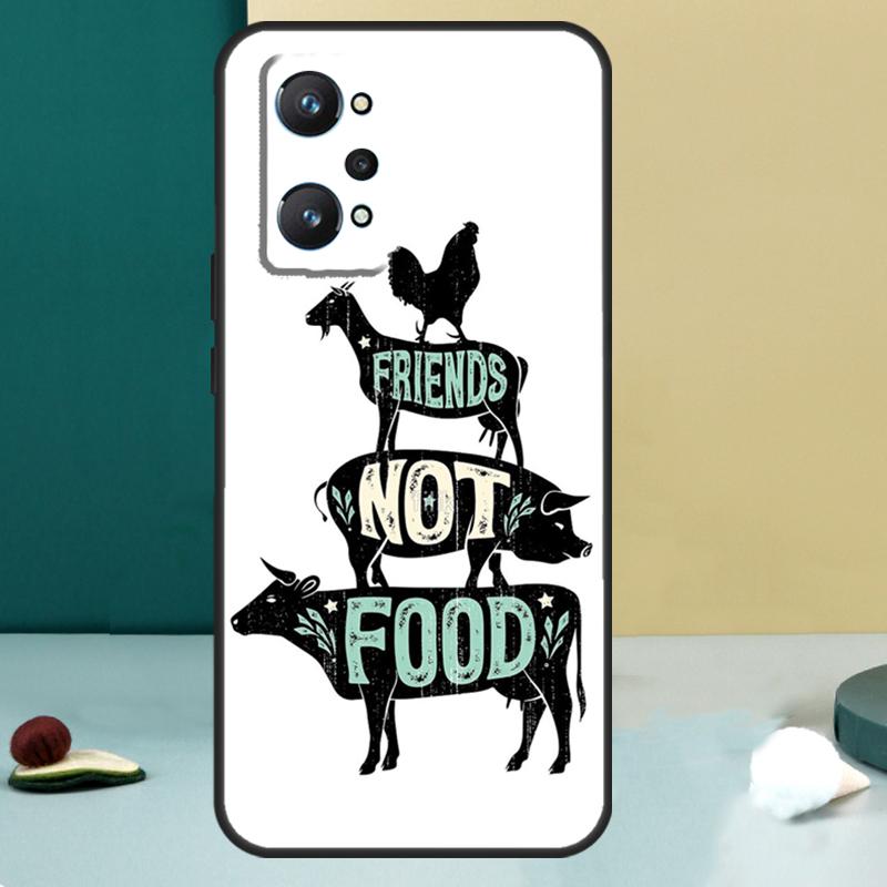 Vegan Vegetarian Quote For Realme 11 10 12 13 14 Pro Plus GT 7 6 5 Pro GT 6T C67 C61 C53 C51 C21Y C25S C75 C55 Case