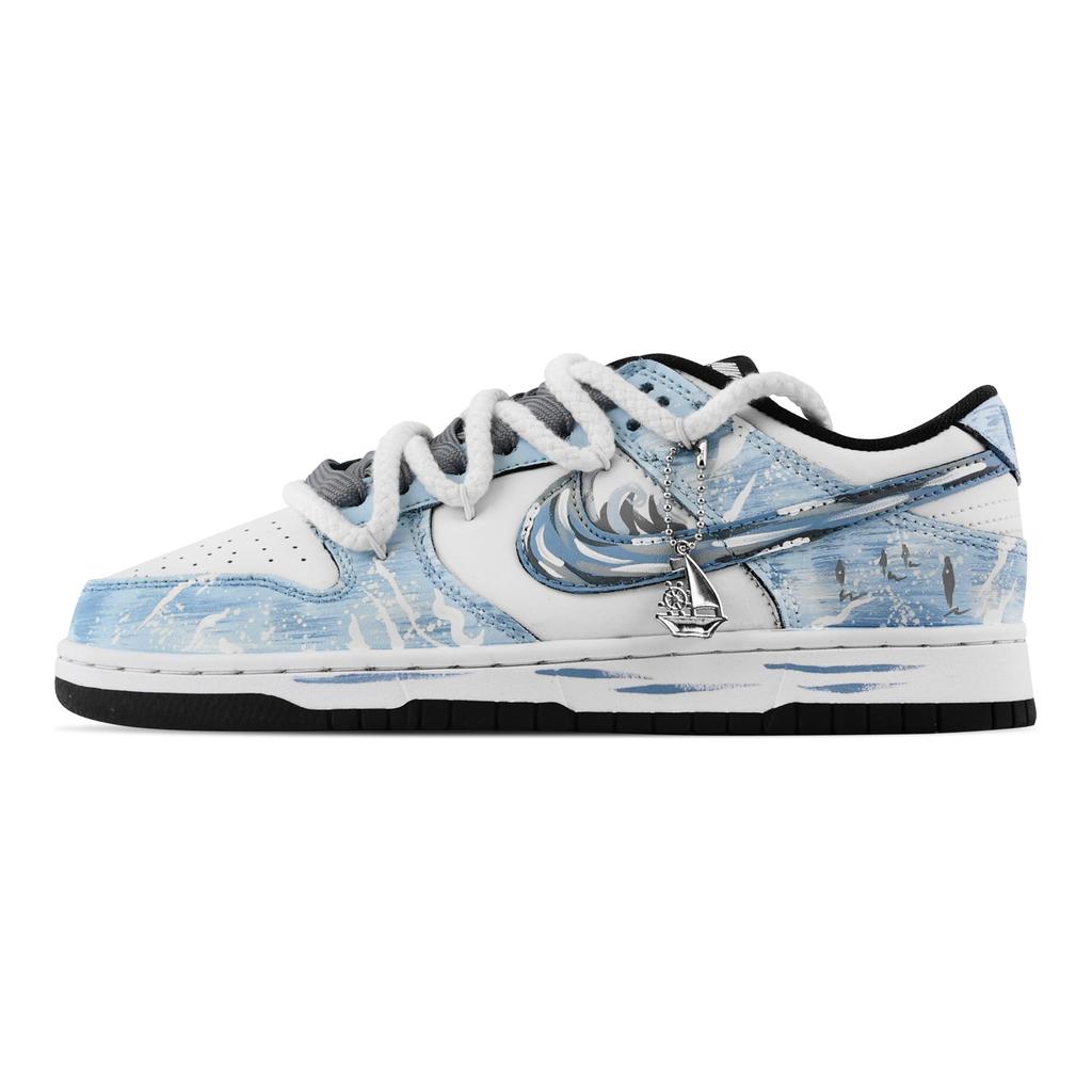 Nike Dunk Mist At Sea, Ship Lost Abrasion Resistant Slip Resistant Low top Skateboard Shoes Unisex DD1391-100(Team529-)