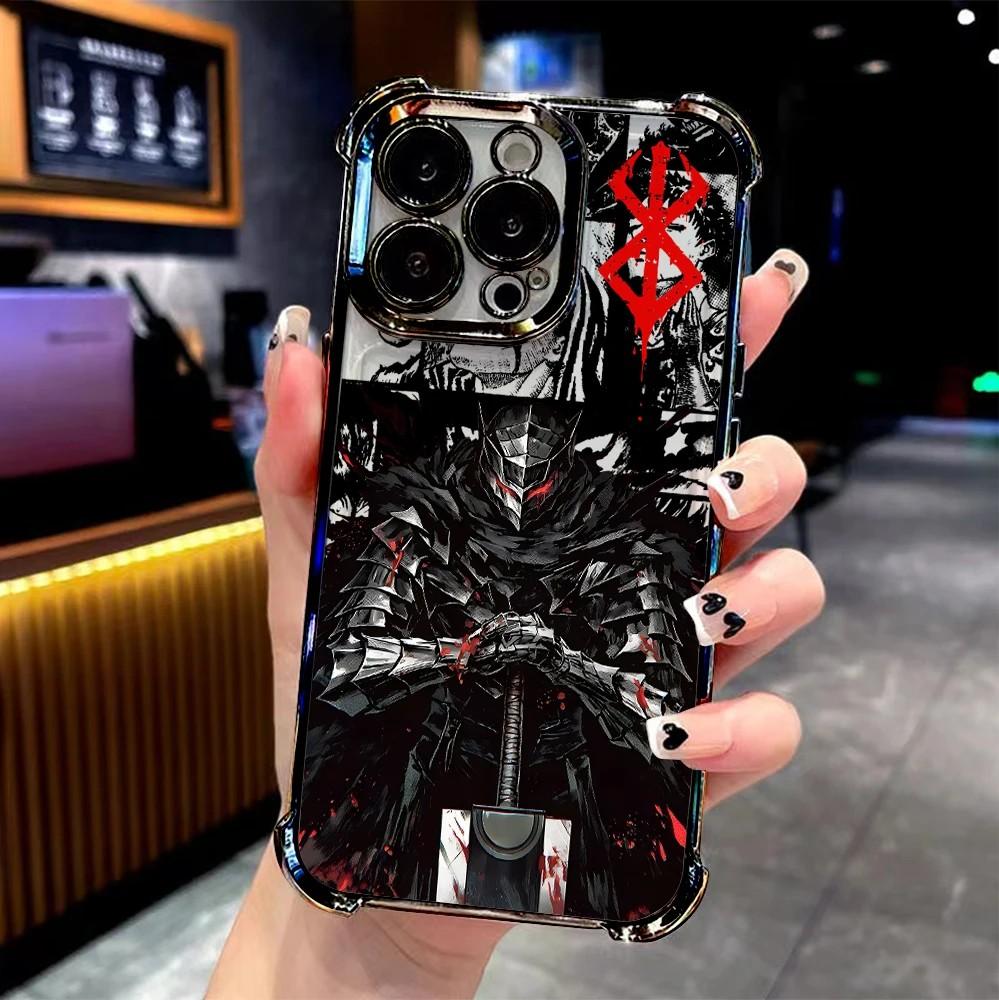 New Cool Anime Berserks Plating Phone Case For Samsung A37 A57 A07 A36 A16 A06 A35 A55 A15 A54 A34 A24 A14 A05 A04 4G 5G