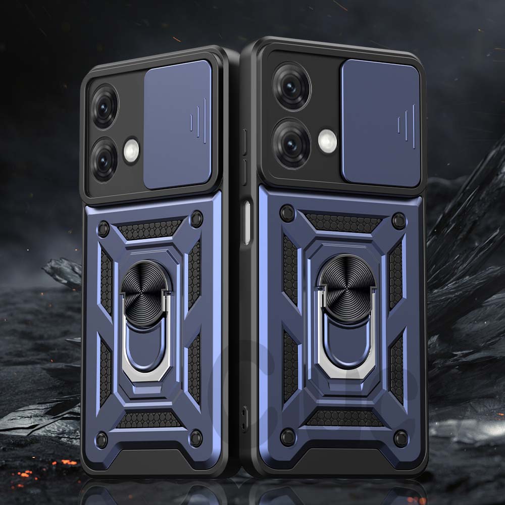 Armor Case For Motorola Mote G86 G56 G15 G05 G85 G75 G55 G35 edge 60 Fusion 60 Pro 60 Stylus 5G Ring Holder Lens Protect Cover