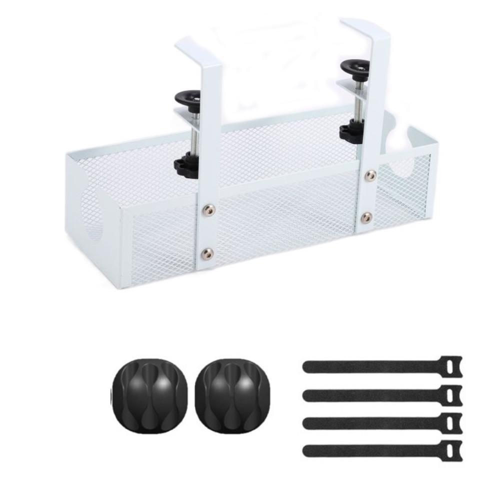 

Металлический кабельный лоток Органайзер для кабелей под столом Сверхпрочный Органайзер для шнуров под столом Домашний офис белый