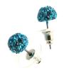 Les Trésors De Lily [G9469] - Boucles Créateur 'Sissi' turquoise (cristal) - 8 mm