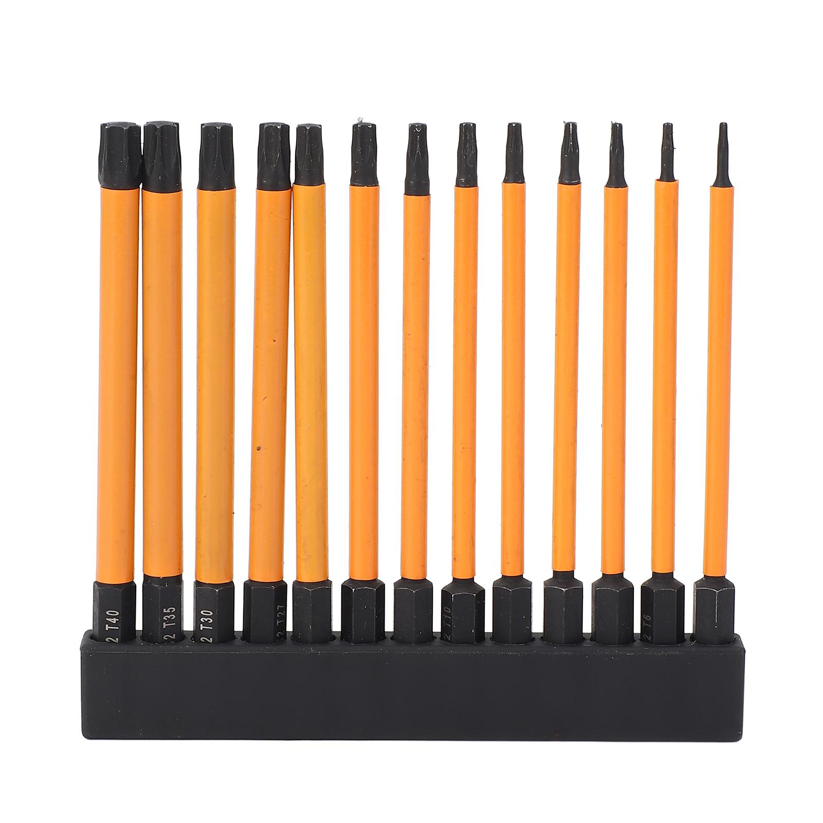 

Набор из 13 шт. бит-звездочек 100 мм T5T40 шестигранный хвостовик 1/4 дюйма легированная сталь S2 биты-звездочки с