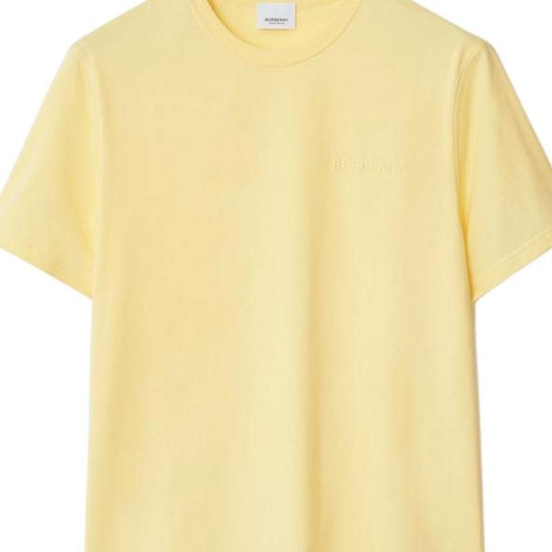 Burberry T-Shirts Men's Yellow Crew Neck 81043281