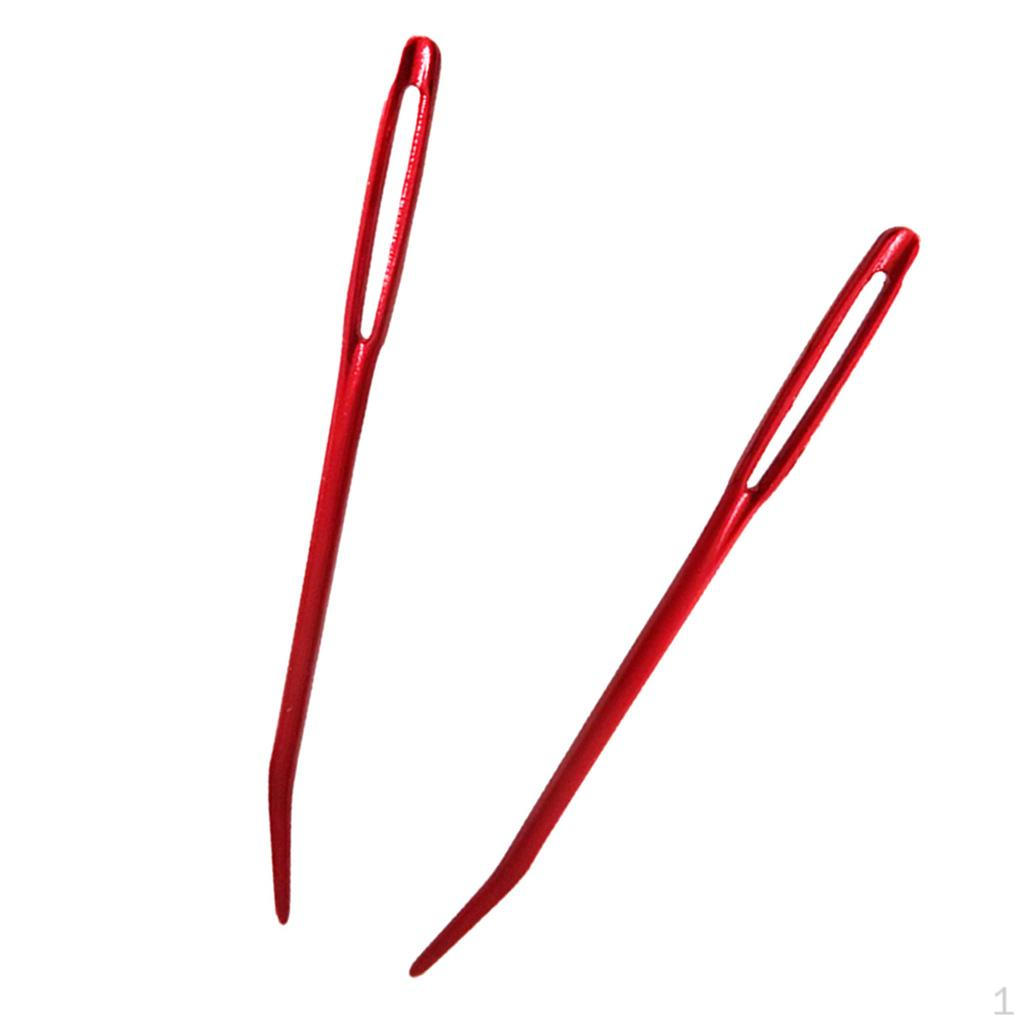 2 Pieces. Aluminum Darning Large Eye Sewing Lacing , 69.3 Mm