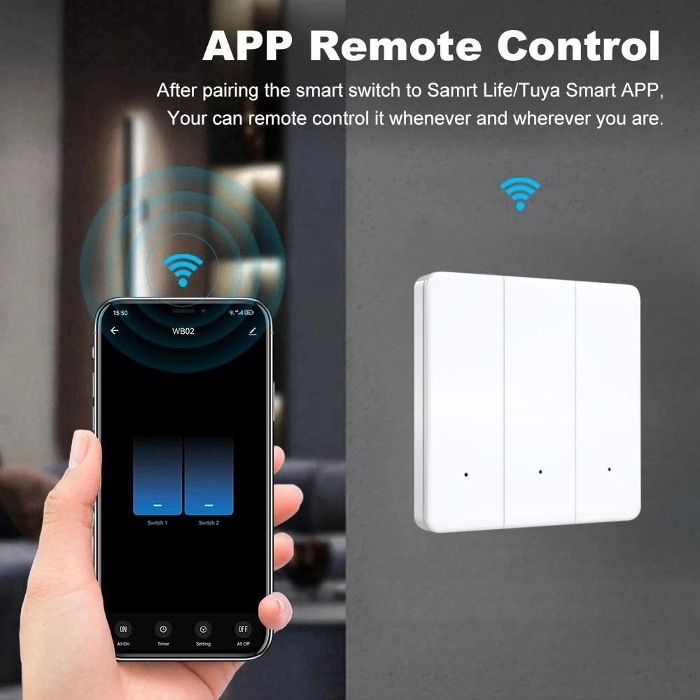 Graffiti Smart WiFi Wall Switch with Alexa Voice Control - EU/UK Standard Buttons