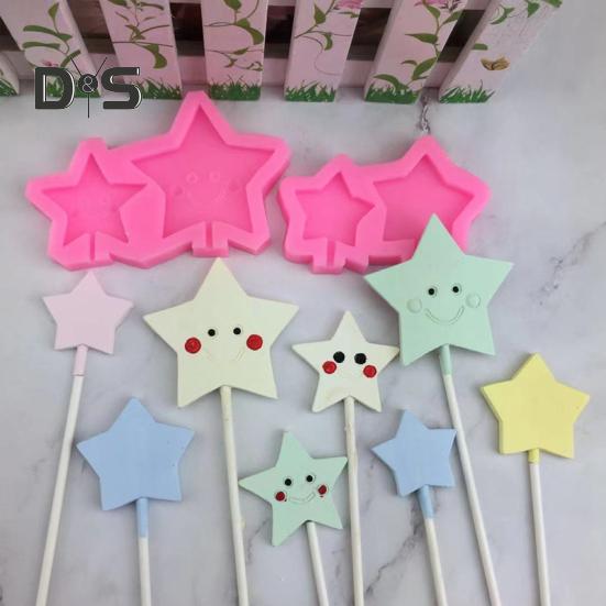 Žáruvzdorná forma na čokoládu Snadné čištění Silikonová forma na lízátko ve tvaru hvězdy